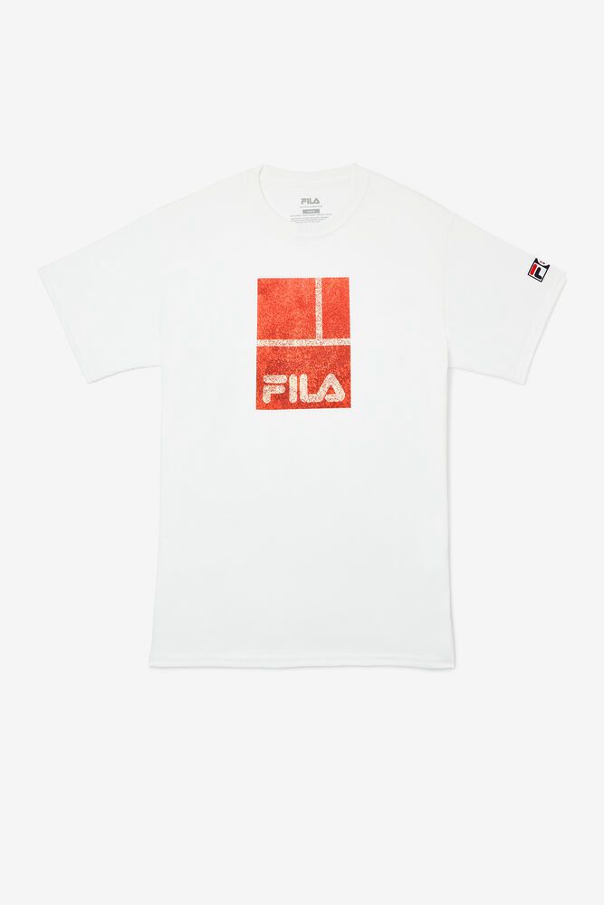 Fila Paris White T-Shirt Mens - NZ 26705-WYUA